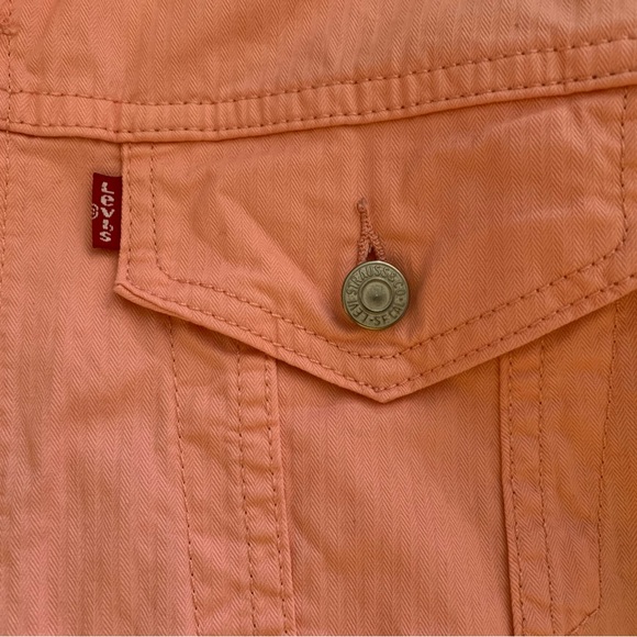 Levi's Vintage Fit Peach n Cream Denim Jacket Large - Picture 4 of 9